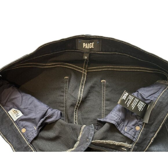 PAIGE jeans womans 34 dark wash, like new, croft, inseam 32, low rise - Picture 9 of 13